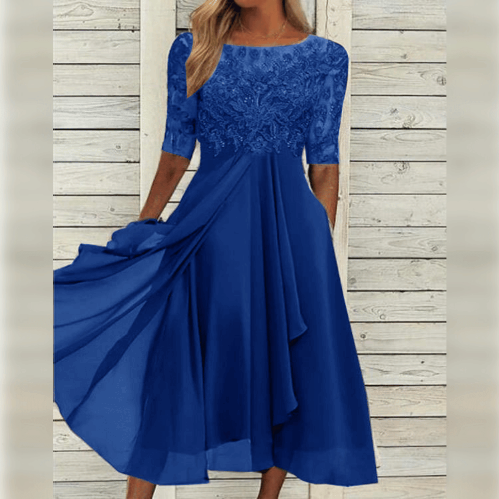 Dames Maxi Galajurk Asymmetrische Rok Kant 6