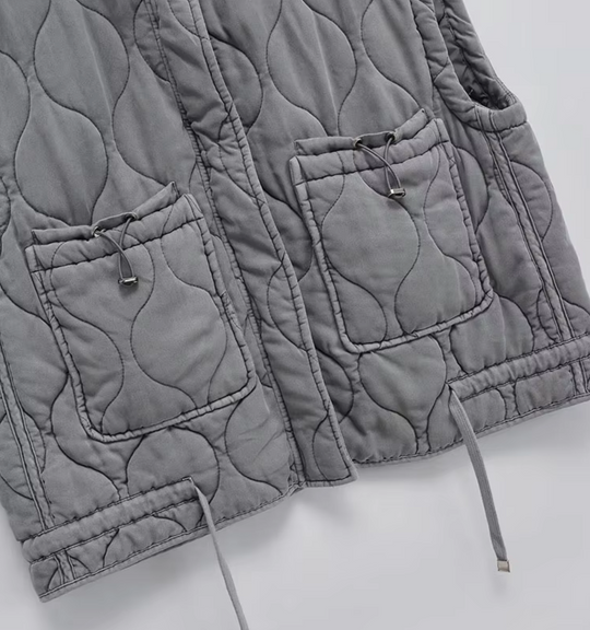 Dames Mouwloos Vest Met Opstaande Kraag 6