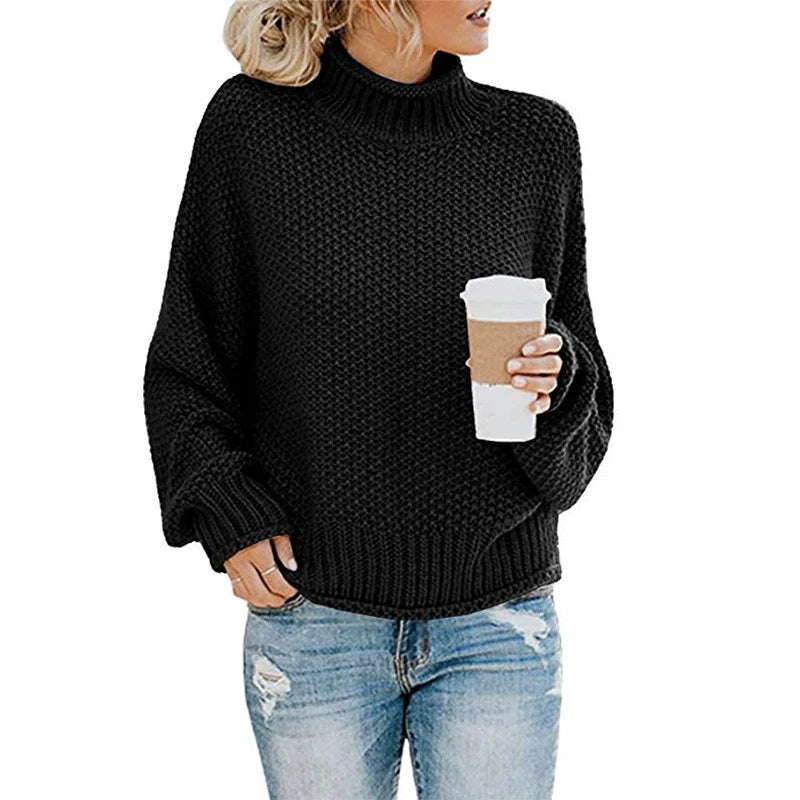 Dames Oversized Chunky Coltrui met Vleermuismouwen voor Herfst/Winter 4