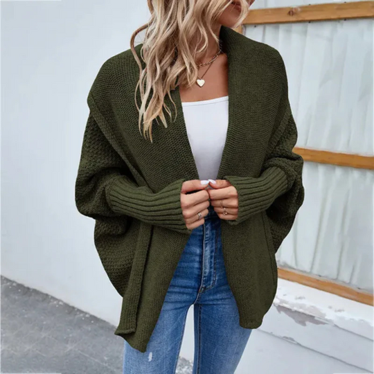 Dames Oversized Gebreide Cardigan met Open Voorkant 2
