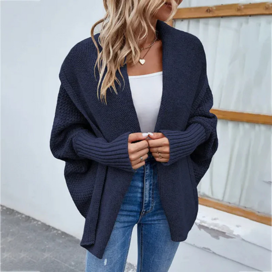 Dames Oversized Gebreide Cardigan met Open Voorkant 3