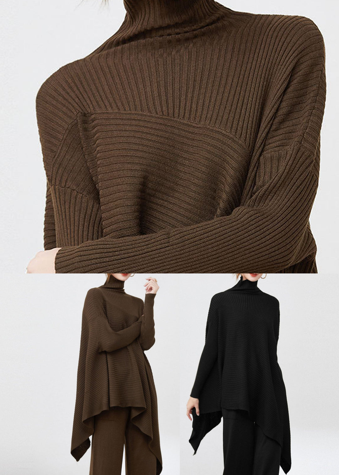Dames Oversized Trui Asymmetrisch Ontwerp 3