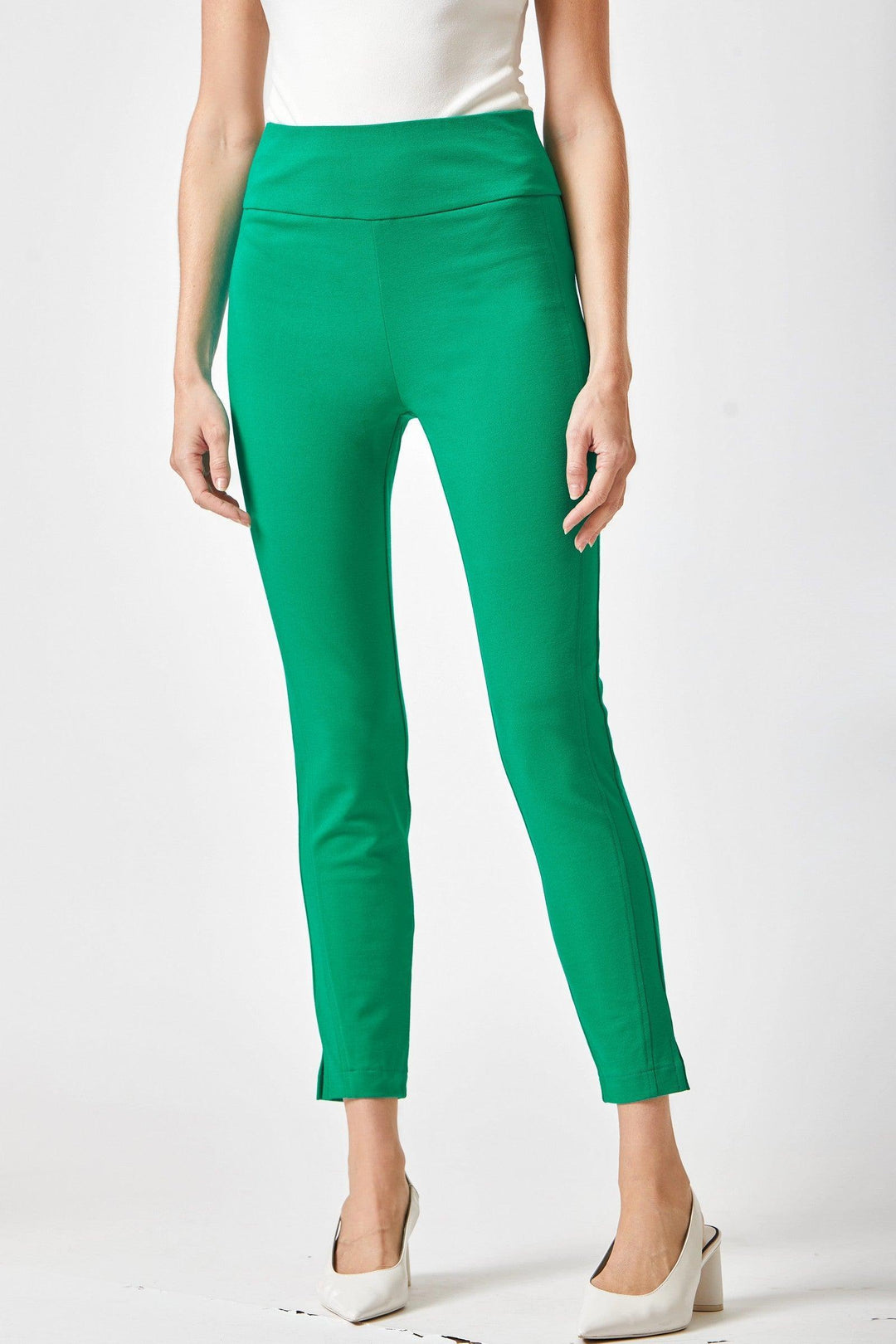 Dames Pantalon Hoge Taille Skinny Ponte Knit met Tuxedo Stripe 10