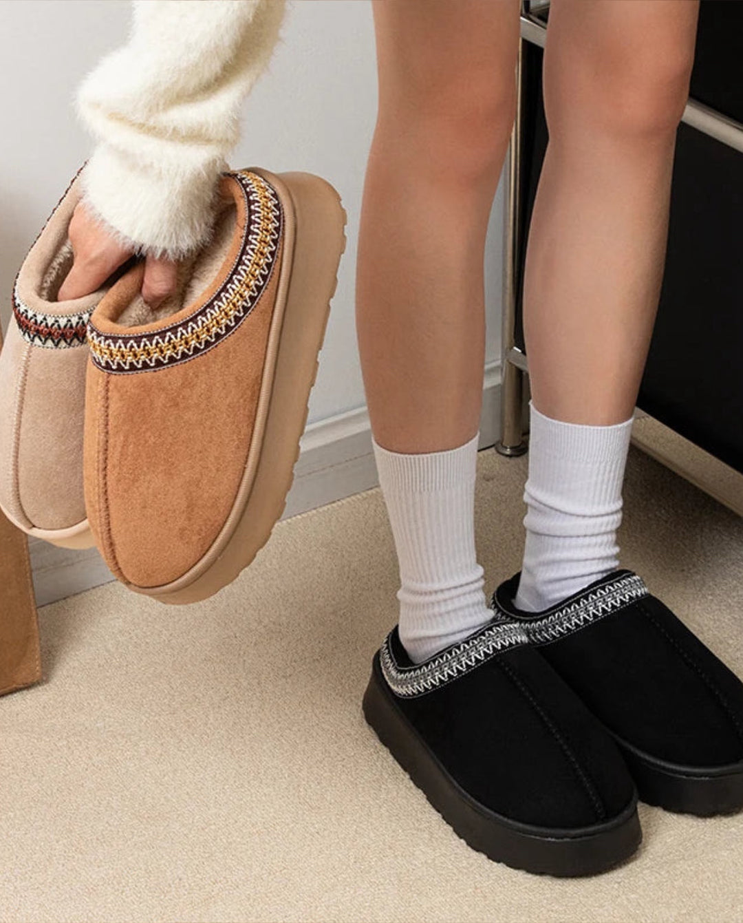 Dames Pantoffels Comfortabel met Antislipzool voor Wintergebruik 4