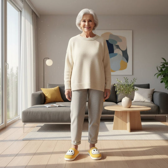 Dames Pantoffels met Smiley Design 1