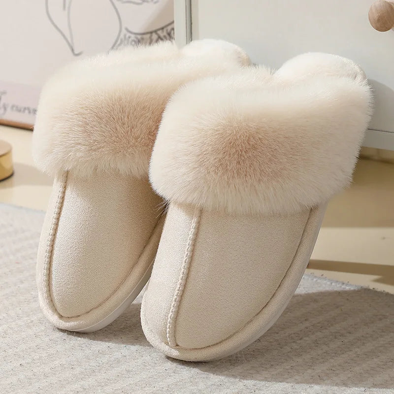 Dames Pluche Huisslippers met Zachte Voering 0