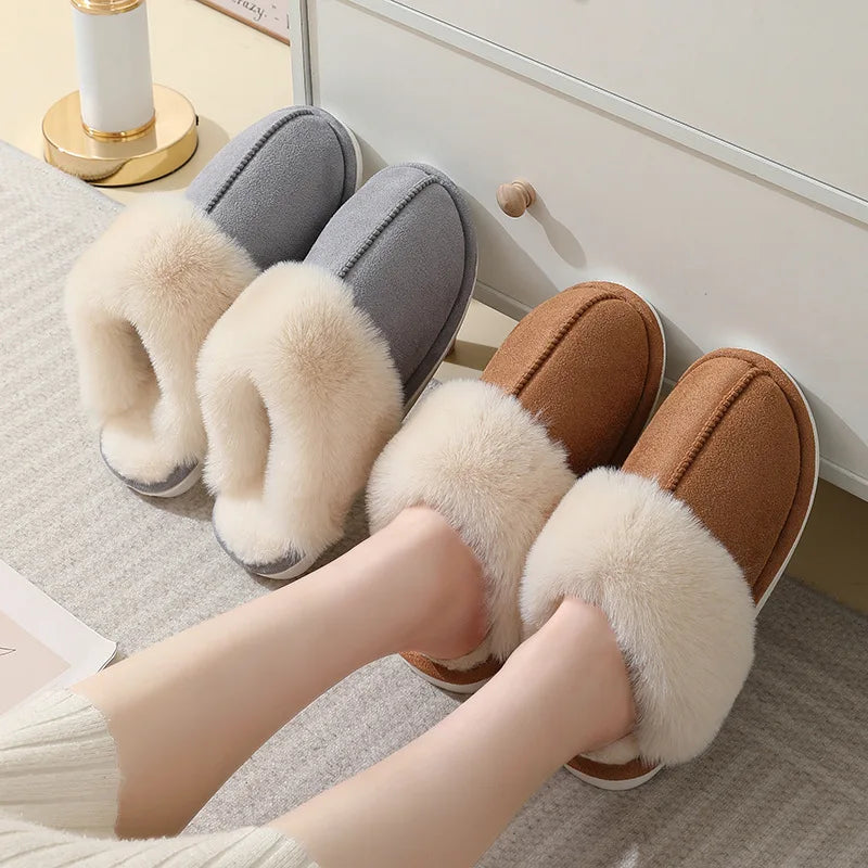 Dames Pluche Huisslippers met Zachte Voering 2