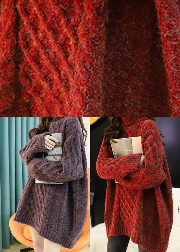 Dames Plus Size Gebreide Trui voor de Winter 4