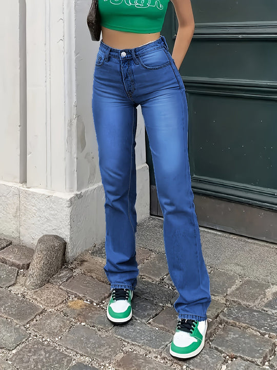 Dames Rechte Jeans Casual Stijl 7