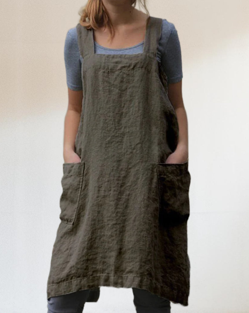 Dames Schortjurk Casual met Zakken voor Zomeruitjes 4