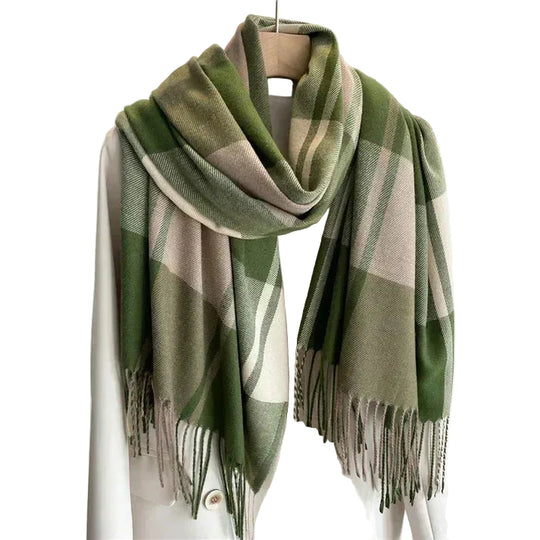 Dames Sjaal Geruit Warm Stijlvol Accessoire voor Herfst en Winter 0