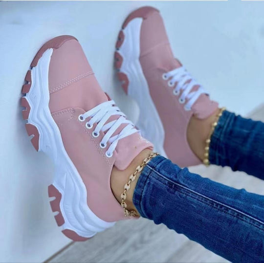 Dames Sportsneakers Orthopedisch Met Platform 9