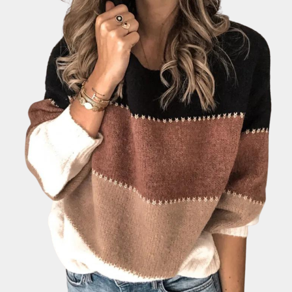 Dames Sweater Stribede Casual Stijl 8