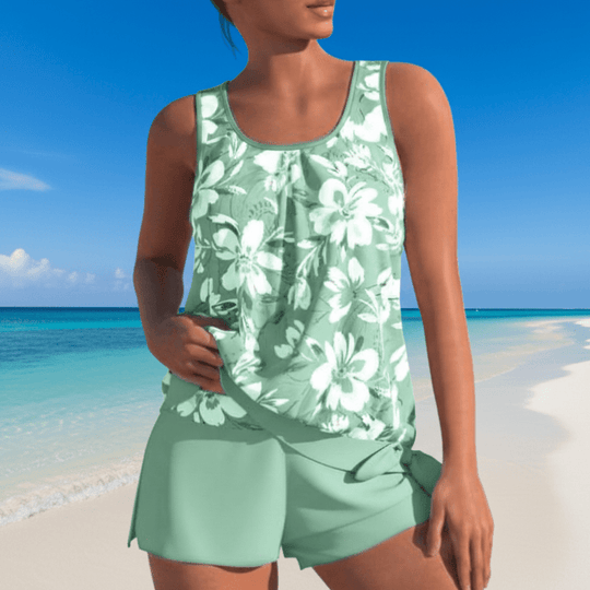 Dames Tankini Set met Bloemenpatroon 6