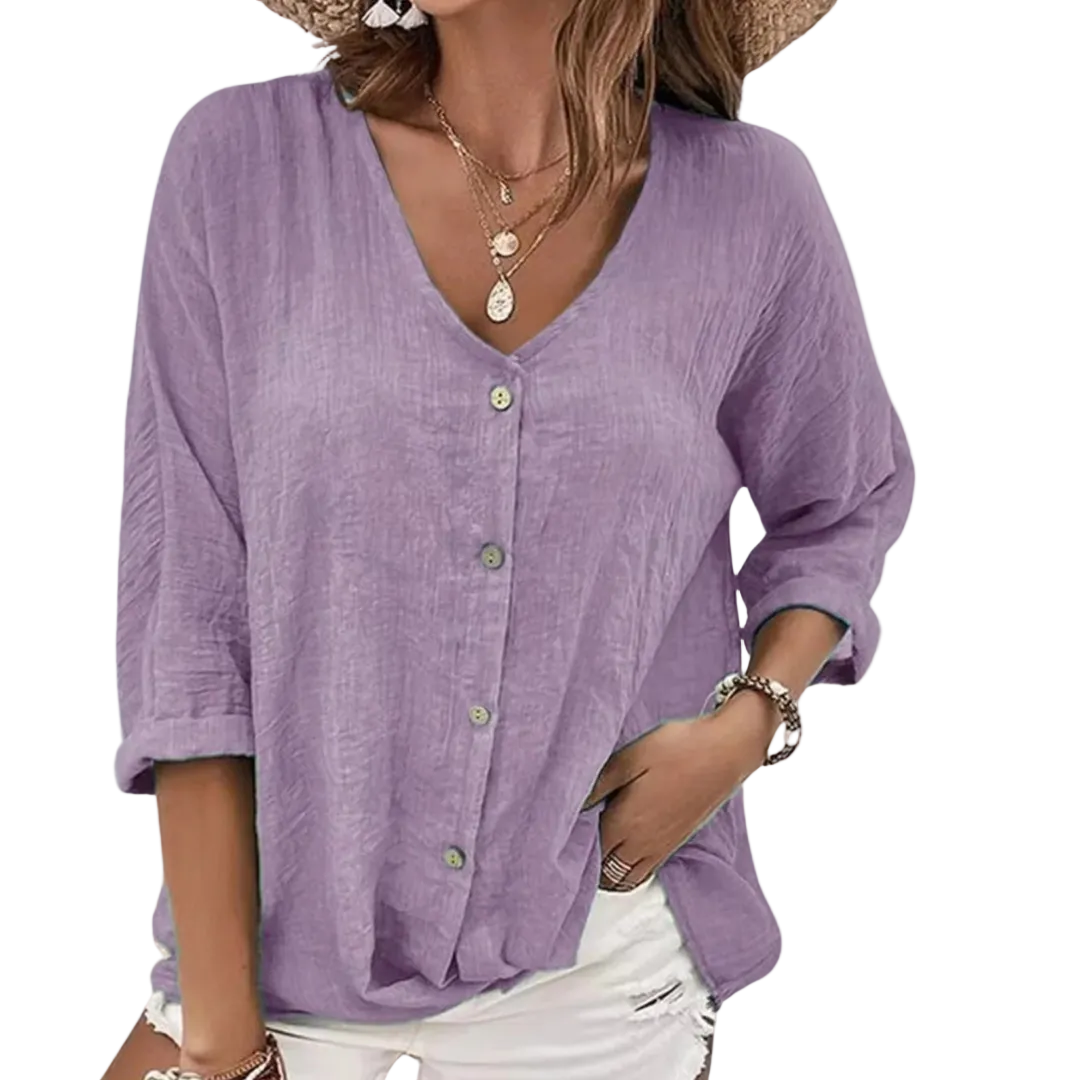 Dames Top Casual V-hals Lichte Stof 1