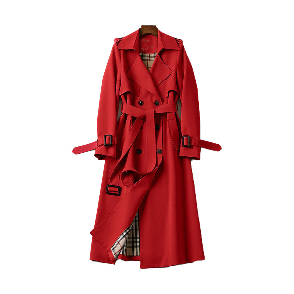 Dames Trenchcoat met Dubbele Knopen 9