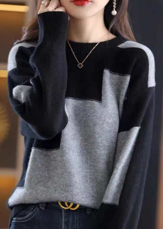 Dames Trui O-hals Patchwork Casual Stijl 2