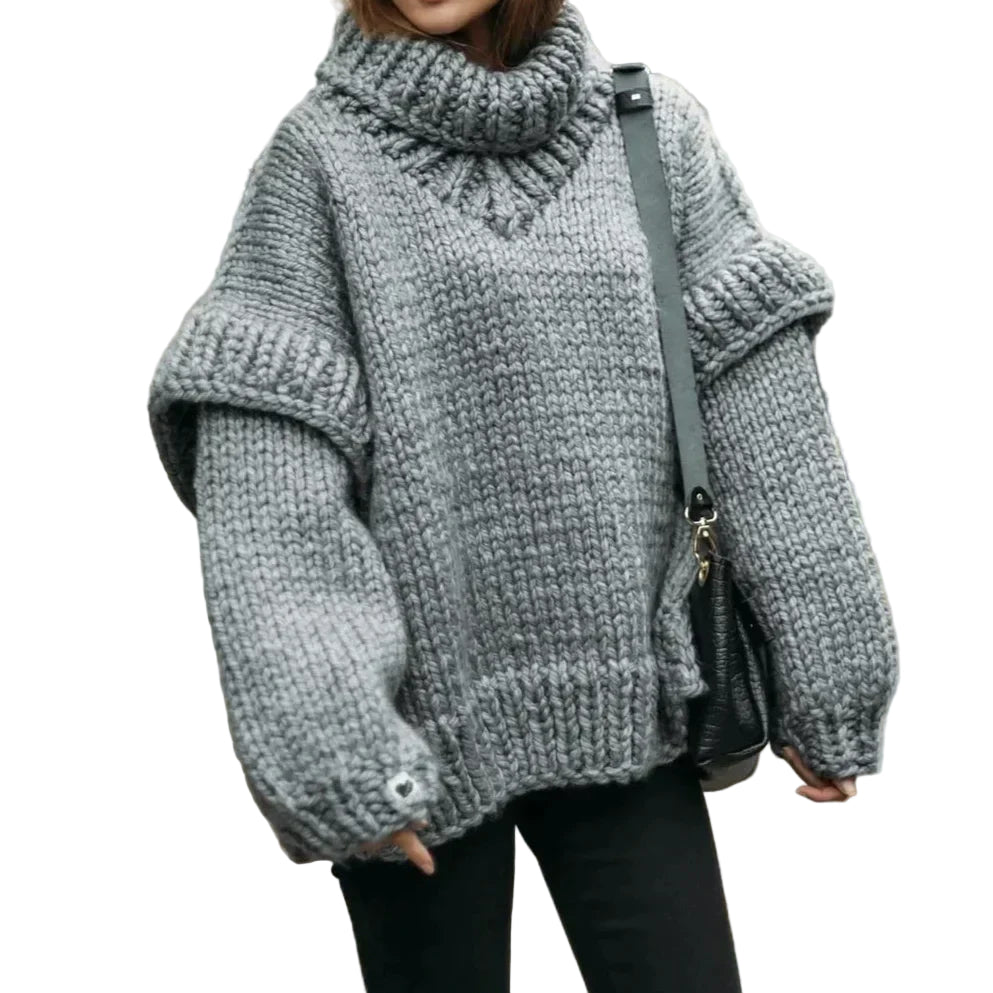 Dames Turtleneck Trui Oversized 0