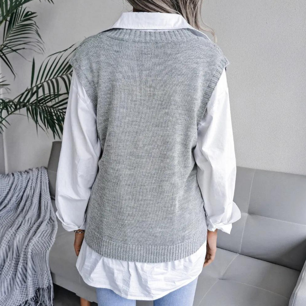 Dames Vest Modern Gebreid Voor Casual en Formele Gelegenheden 3