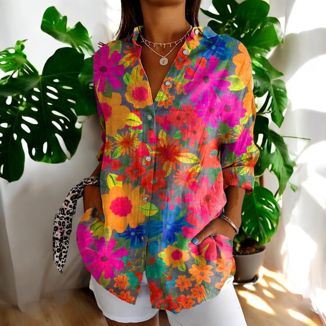 Dames Vintage Blouse Met Tijdloos Design en Ademend Materiaal 11