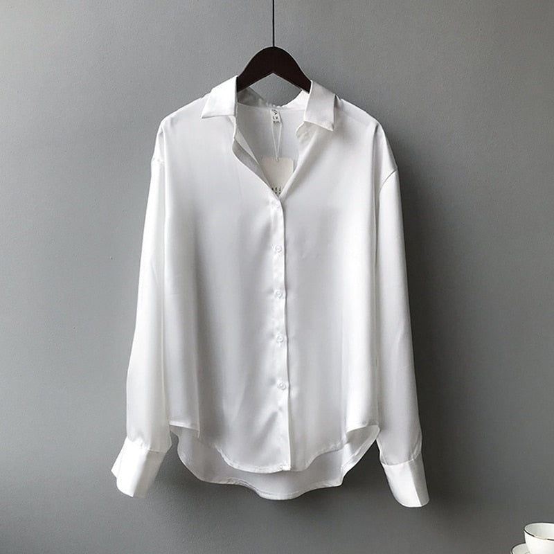 Dames Vintage Blouse met Zijden Overhemdstijl 4