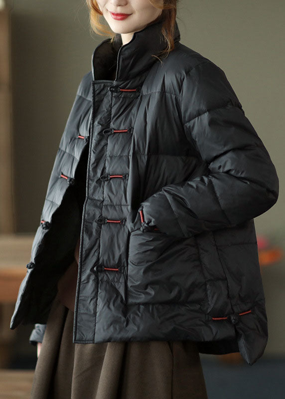 Dames Vintage Winter Donsjas met Opstaande Kraag 1
