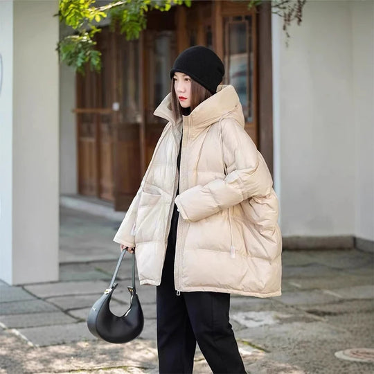 Dames Winter Parka Met Capuchon Losse Pasvorm voor Comfort en Warmte 11