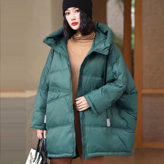Dames Winter Parka Met Capuchon Losse Pasvorm voor Comfort en Warmte 6