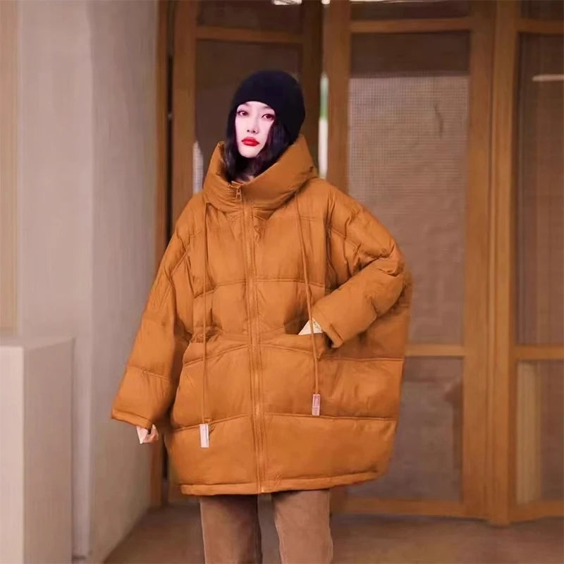 Dames Winter Parka Met Capuchon Losse Pasvorm voor Comfort en Warmte 7