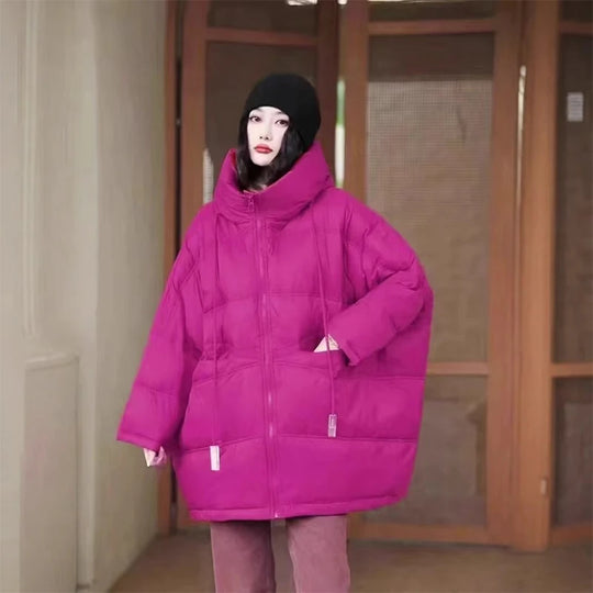 Dames Winter Parka Met Capuchon Losse Pasvorm voor Comfort en Warmte 9