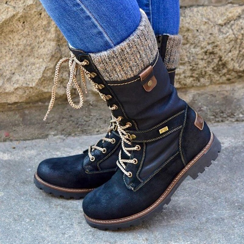 Dames Winterlaarzen Hoge Stijlvolle Look 5