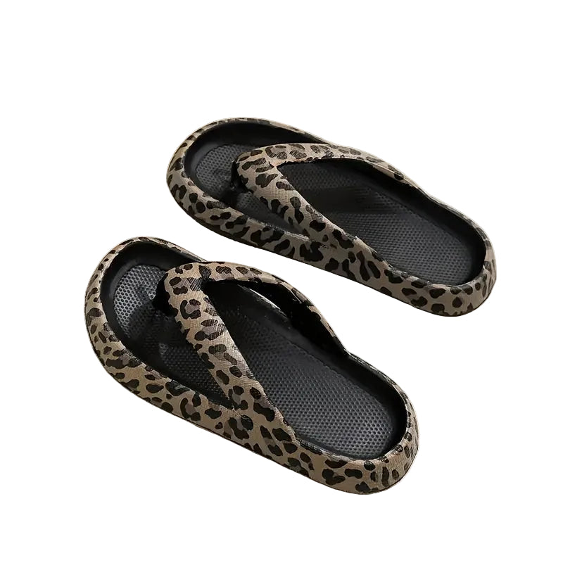 Dames Zomerpantoffels met Luipaardprint 6