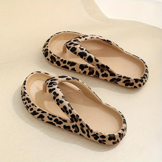 Dames Zomerpantoffels met Luipaardprint 7