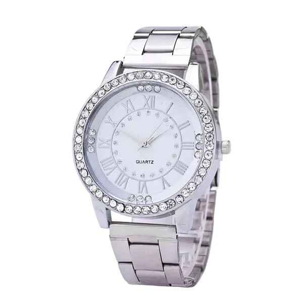 Dameshorloge met Diamanten Stijlvol 0