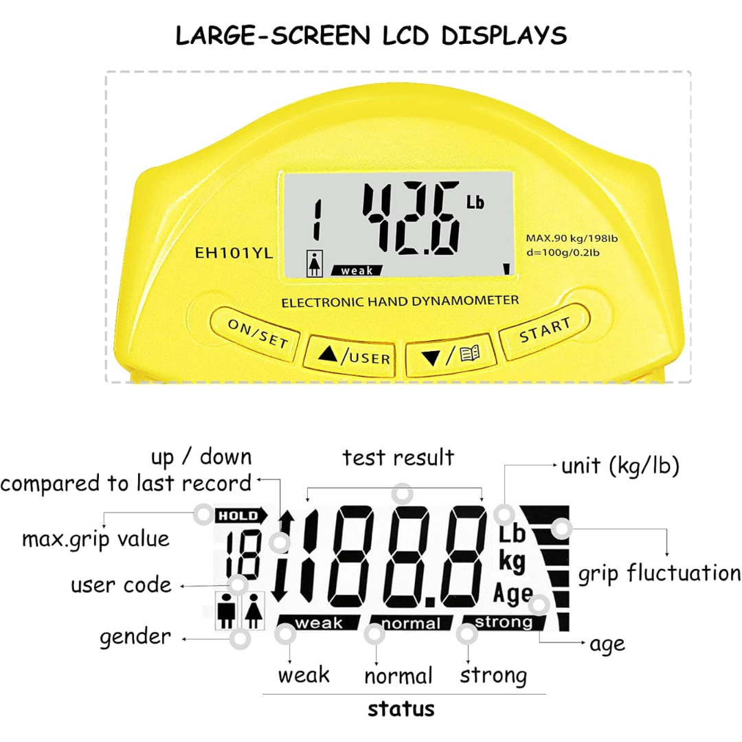 Digitale Handdynamometer voor Nauwkeurige Grijpkrachtmeting 5