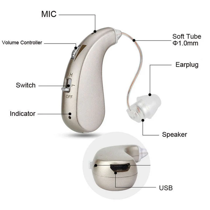 Draadloze Bluetooth Hoortoestel voor Senioren 1