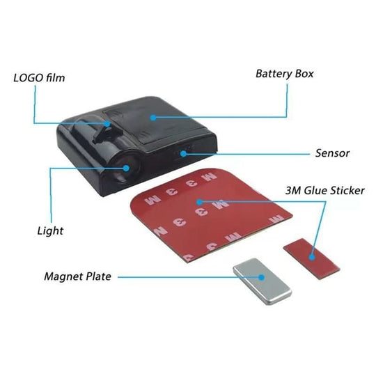 Draadloze LED Autodeurprojector met Aangepaste Logo's 6