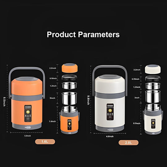 Draagbare Lunchbox USB-verwarmd 6