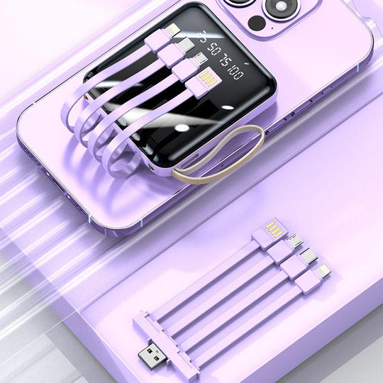 Draagbare Mini-Powerbank 20000 mAh met Geïntegreerde Kabels 8