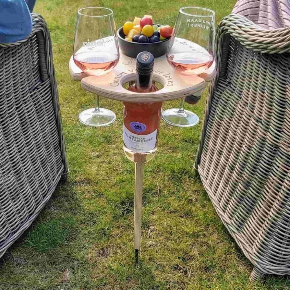 Draagbare Picknicktafel met Glazenhouder en Bessenruimte voor Buiten 0