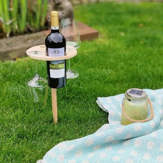 Draagbare Picknicktafel voor Wijn en Snacks 2