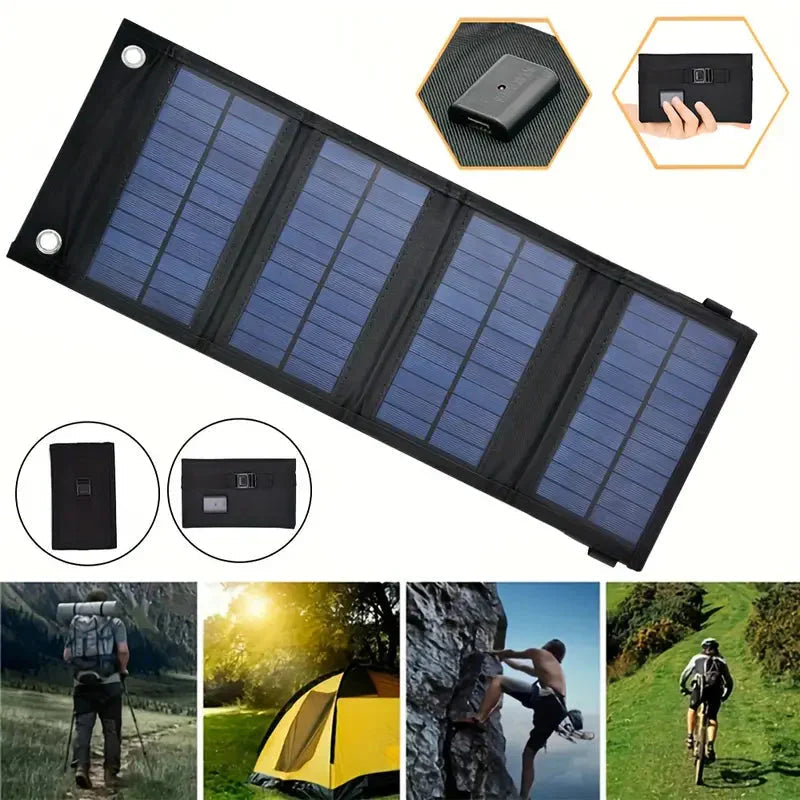 Draagbare Powerbank Zonne-energie Opvouwbaar voor Avontuurlijke Activiteiten 2