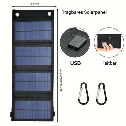 Draagbare Powerbank Zonne-energie Opvouwbaar voor Avontuurlijke Activiteiten 3