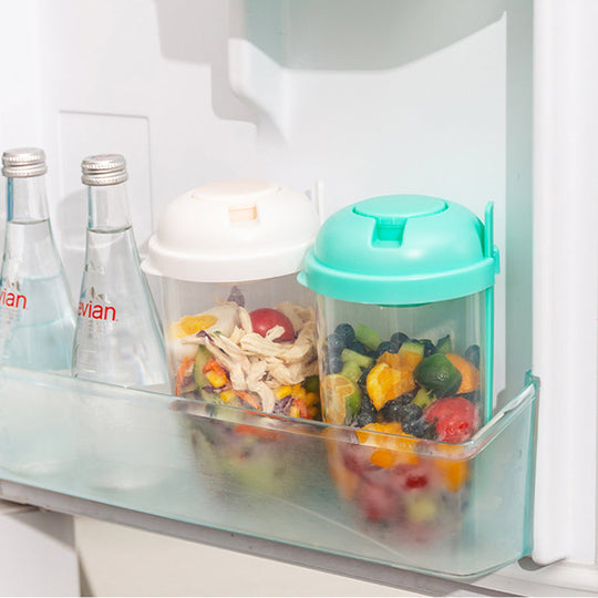 Draagbare Saladecontainer Met Dressinghouders 1000 ml 2