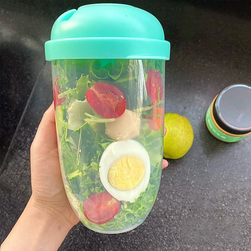 Draagbare Saladecontainer Met Dressinghouders 1000 ml 9