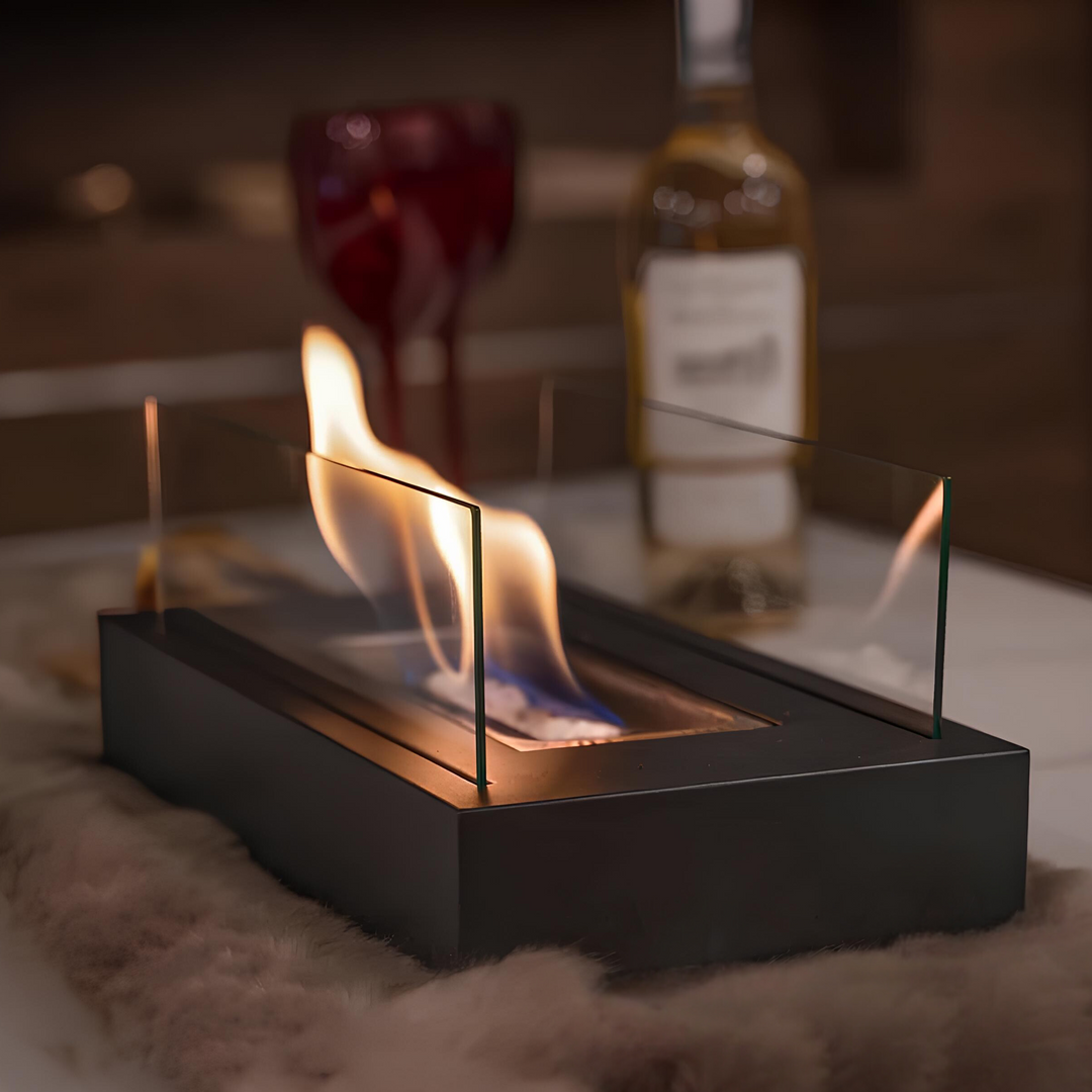 Draagbare Tafelhaard Bio Ethanol voor Binnen en Buiten - Modern Minimalistisch Design 0