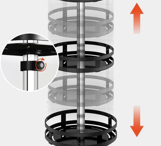 Draaibaar Opbergrek TwistRack 360° Ruimtebesparend en Stijlvol 5