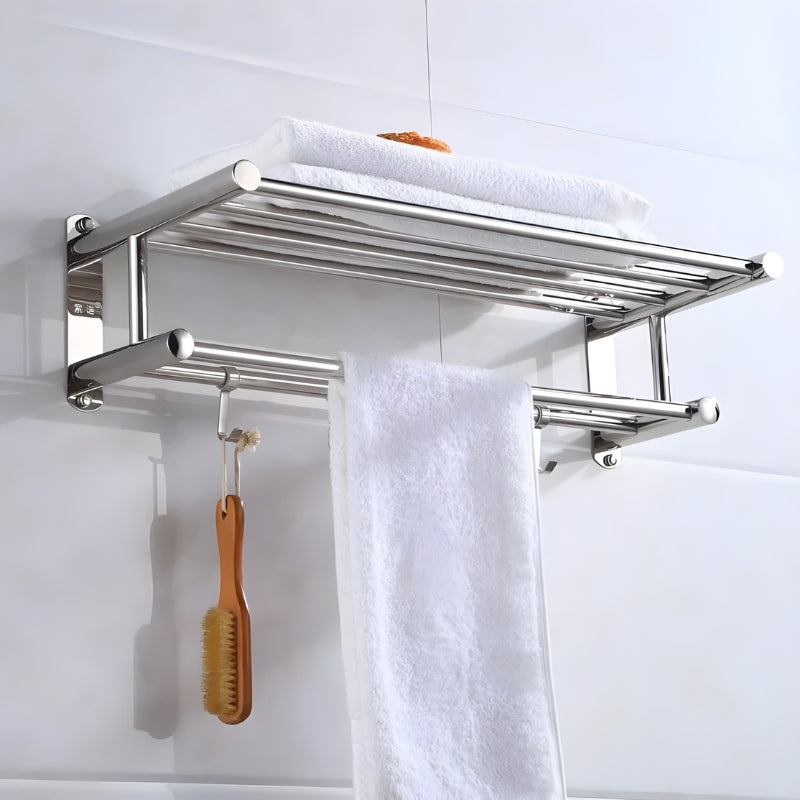 Dubbel Handdoekenrek Badkamer Modern Met Extra Haken 1