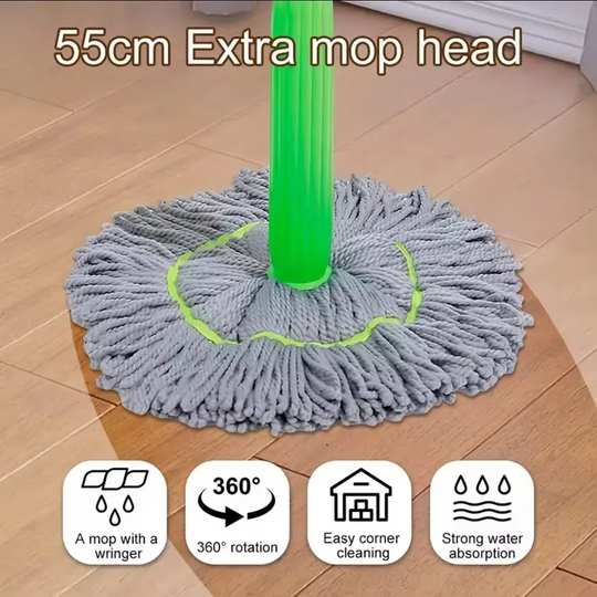 Dweilmop Ergonomisch met Sneldrogende Technologie en 2-in-1 Functionaliteit 6