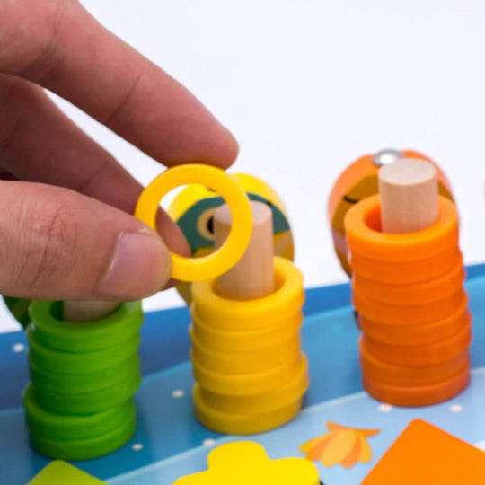 Educatief Houten Spelbord voor Kinderen met Vormen en Cijfers 5